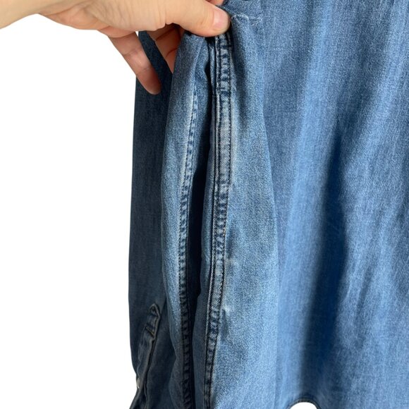 LEVI'S Essential Western Shirt Denim Medium Wash Button Down Women's 2X - Picture 7 of 15